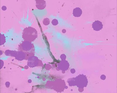 soyut suluboya darbeleri ve fırçalar deseni