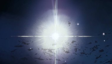 uzay figürleri ile güzel cosmos arka plan 