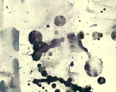 soyut suluboya darbeleri ve fırçalar deseni