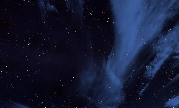 Espacio Interestelar Oscuro Ilustración Estrellas Espacio Profundo Nebulosa Fría Azul — Foto de Stock