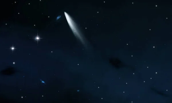 Иллюстрация Реалистичный Звездный Узор Глубокое Межзвездное Пространство Звезды Планеты Луны — стоковое фото