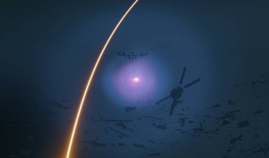 parlaklık ile renkli soyut gökyüzü arka plan