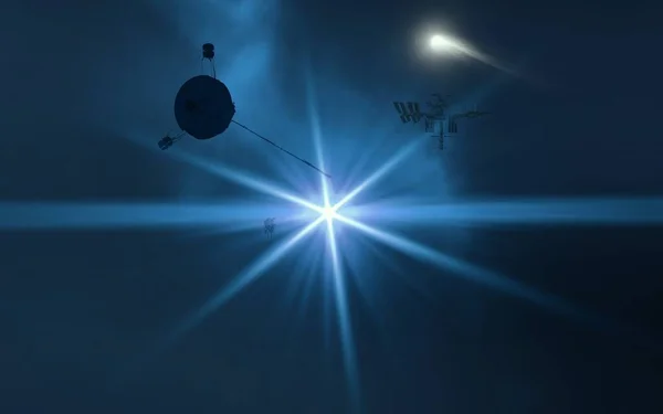 Abbildung Realistische Sternenmuster Hintergrund Tief Interstellaren Raum Helle Sterne Blitzen — Stockfoto