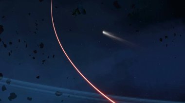 uzay figürleri ile güzel cosmos arka plan 