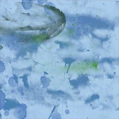 su ile yeşil suluboya arka plan