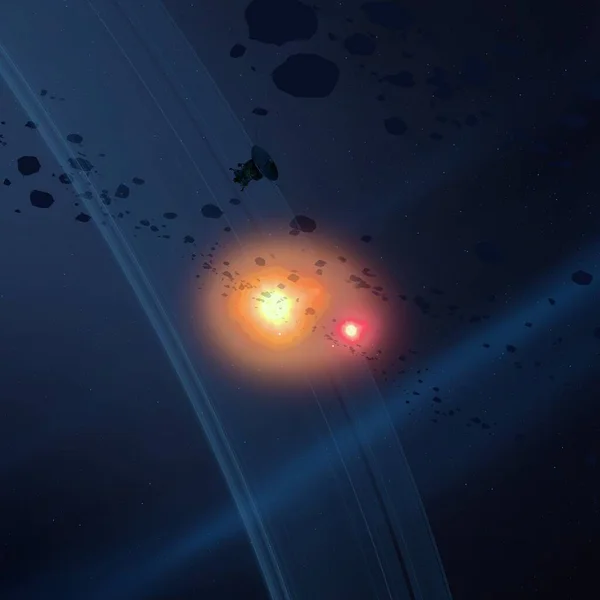 Ilustração Espaço Interestelar Profundo Estrelas Planetas Luas Vários Cenários Criativos — Fotografia de Stock
