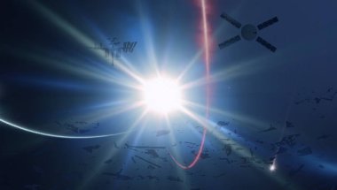 yıldız ile güzel kozmos astronomi arka plan