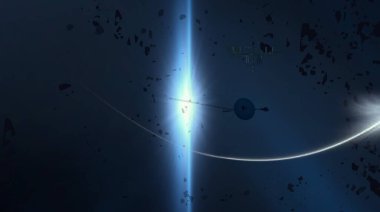 uzay figürleri ile güzel cosmos arka plan 