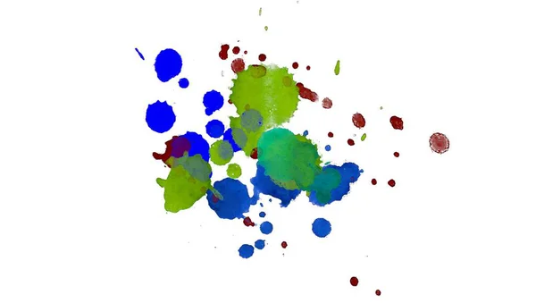 Ilustración Salpicaduras Tinta Colores Pintura Salpicaduras Material Brillante Puntos Multicolores —  Fotos de Stock