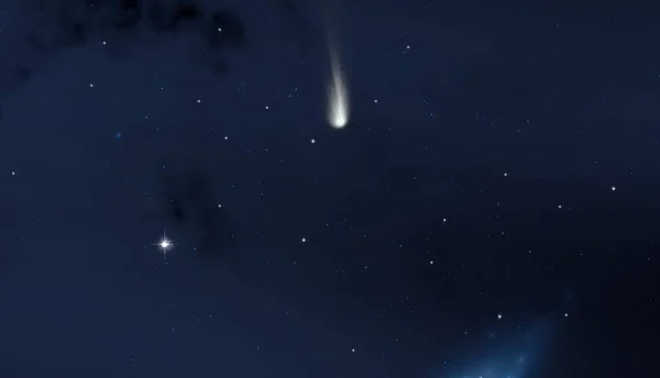 Illustrazione Schema Stellare Realistico Spazio Interstellare Profondo Stelle Pianeti Lune — Foto Stock
