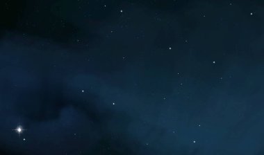 2d illüstrasyon. Derin geniş alan. Yıldızlar, gezegenler ve uydular. Çeşitli bilim kurgu yaratıcı fon. Uzay sanatı. Uzaylı güneş sistemleri. Gerçekçi arka plan 