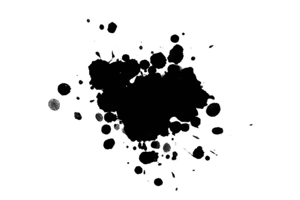 Illustration Black Ink Splashes Paint Splatters Bright Material — Stock Photo, Image