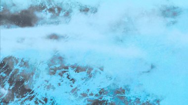 Metin için yeri olan boya lekeleriyle soyut arkaplan