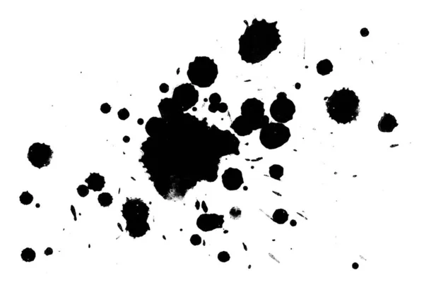 Illustration Black Ink Splashes Paint Splatters Bright Material — Stock Photo, Image