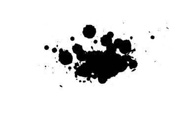 2d illüstrasyon. Siyah mürekkep sıçramaları. Parlak malzeme üzerine boya sıçradı. siyah ve beyaz nokta. 