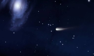 2d illüstrasyon. Derin geniş alan. Yıldızlar, gezegenler ve uydular. Çeşitli bilim kurgu yaratıcı fon. Uzay sanatı. Uzaylı güneş sistemleri. Gerçekçi arka plan 