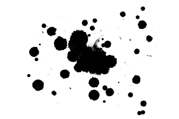 Illustration Black Ink Splashes Paint Splatters Bright Material Black White — Stock Photo, Image