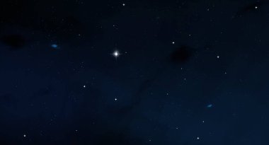 2d illüstrasyon. Derin geniş alan. Yıldızlar, gezegenler ve uydular. Çeşitli bilim kurgu yaratıcı fon. Uzay sanatı. Uzaylı güneş sistemleri. Gerçekçi arka plan 