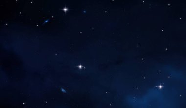 2d illüstrasyon. Derin geniş alan. Yıldızlar, gezegenler ve uydular. Çeşitli bilim kurgu yaratıcı fon. Uzay sanatı. Uzaylı güneş sistemleri. Gerçekçi arka plan 