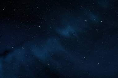 Derin yıldızlararası uzay. Yıldızlar, gezegenler ve uydular. Çeşitli bilim kurgu yaratıcı fon. Uzay sanatı. Hayali kozmik fon.