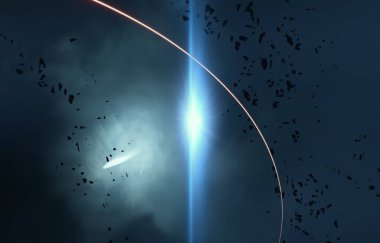 2d illüstrasyon. Gerçekçi yıldız deseni arka planı. Yıldızlararası uzayı boşaltın. Parlak yıldızlar yanıp söner, gezegenler, uydular. Çeşitli bilim kurgu yaratıcı fon. Uzay sanatı. Hayali kozmik fon.