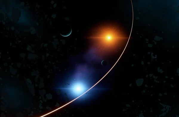 Cenário Abstrato Galáxia Espaço Fundo — Fotografia de Stock
