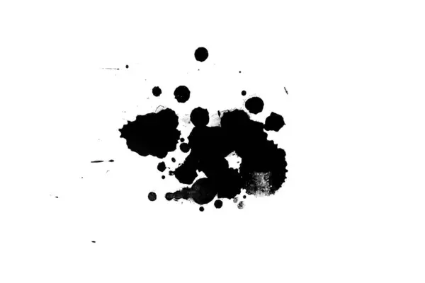 Illustration Black Ink Splashes Paint Splatters Bright Material Black White — Stock Photo, Image