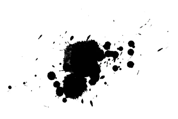 Ilustracji Czarny Atrament Rozprysków Farby Splatters Jasnym Materiale Czarne Białe — Zdjęcie stockowe