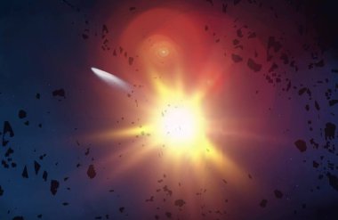 parlaklık ile renkli soyut gökyüzü arka plan