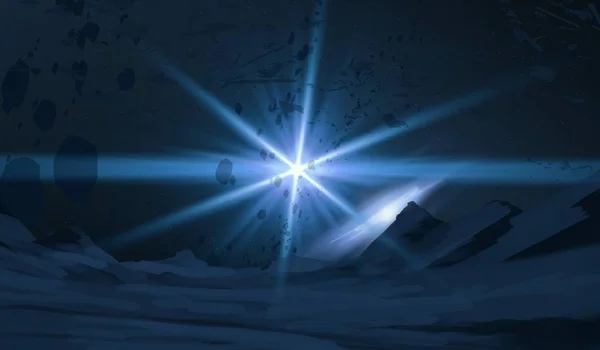 Иллюстрация Глубокий Межзвездный Космический Фон Яркие Звезды Планеты Луны Кометы — стоковое фото