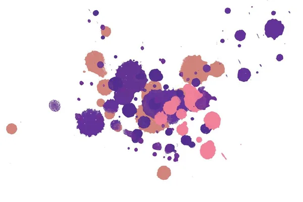 Illusztráció Színes Tinta Fröccsenés Paint Splatters Fényes Anyagból Több Színű — Stock Fotó