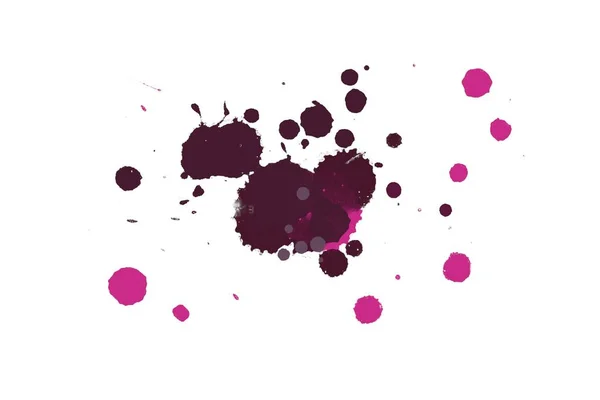 Illustrazione Spruzzi Inchiostro Colorati Vernice Schizza Materiale Lucente Puntini Multicolori — Foto Stock