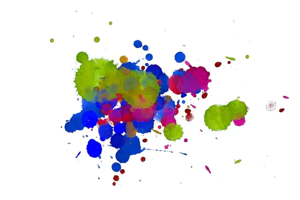 Illustration Des Éclaboussures Encre Colorées Peindre Les Éclaboussures Sur Matériau — Photo