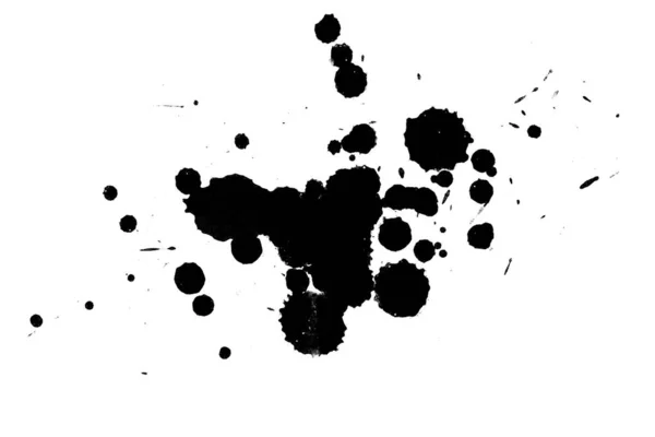 Illustration Black Ink Splashes Paint Splatters Bright Material Black White — Stock Photo, Image