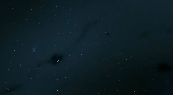 Ілюстрація Глибокий Великий Простір Яскраві Зірки Планети Місяці Різні Науково — стокове фото