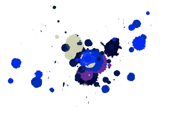 Illustration Colorful Ink Splashes Paint Splatters Bright Material Multi Color — Stock Photo, Image