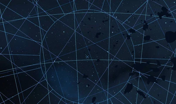 Ilustração Espaço Profundo Vasto Estrelas Brilhantes Planetas Luas Vários Cenários — Fotografia de Stock