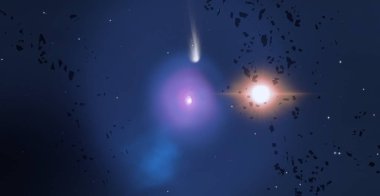 yıldız ile güzel kozmos astronomi arka plan