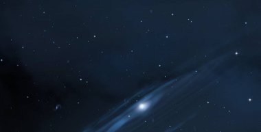 2d illüstrasyon. Derin geniş alan. Yıldızlar, gezegenler ve uydular. Çeşitli bilim kurgu yaratıcı fon. Uzay sanatı. Uzaylı güneş sistemleri. Gerçekçi arka plan 