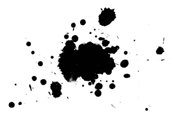 Illustration Black Ink Splashes Paint Splatters Bright Material — Stock Photo, Image