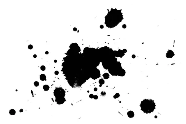 Illustration Black Ink Splashes Paint Splatters Bright Material Black White — Stock Photo, Image