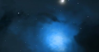 2d illüstrasyon. Derin geniş alan. Yıldızlar, gezegenler ve uydular. Çeşitli bilim kurgu yaratıcı fon. Uzay sanatı. Uzaylı güneş sistemleri. Gerçekçi arka plan 