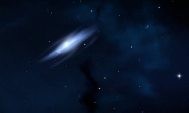 2d illüstrasyon. Derin geniş alan. Yıldızlar, gezegenler ve uydular. Çeşitli bilim kurgu yaratıcı fon. Uzay sanatı. Uzaylı güneş sistemleri. Gerçekçi arka plan 