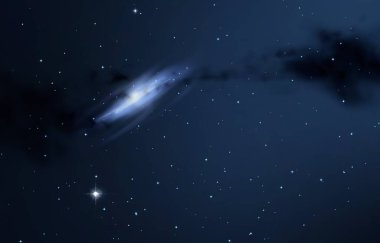 2d illüstrasyon. Derin geniş alan. Yıldızlar, gezegenler ve uydular. Çeşitli bilim kurgu yaratıcı fon. Uzay sanatı. Uzaylı güneş sistemleri. Gerçekçi arka plan 