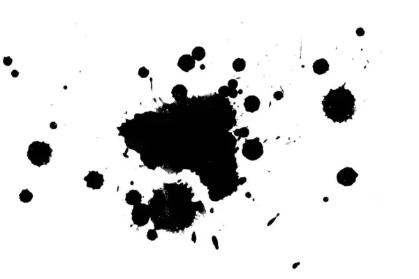 Ilustracji Czarny Atrament Rozprysków Farby Splatters Jasnym Materiale Czarne Białe — Zdjęcie stockowe