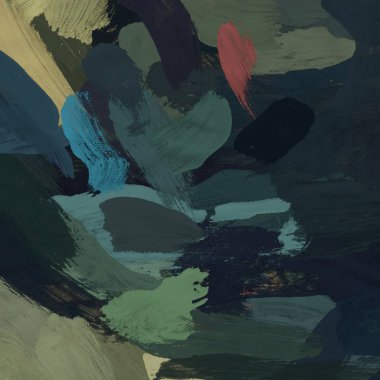 Tuval el yapımı yağlıboya. Renkli doku. Fırça darbeleri.