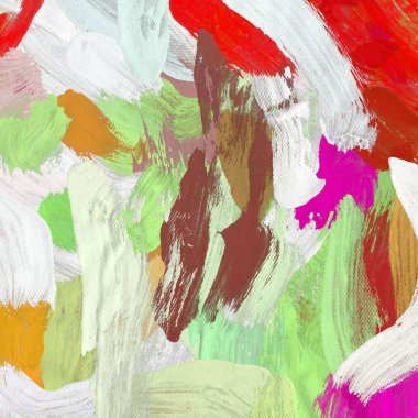 Tuval el yapımı yağlıboya. Renkli doku. Fırça darbeleri. Renkli görüntü. Modern sanat. Çağdaş sanat.