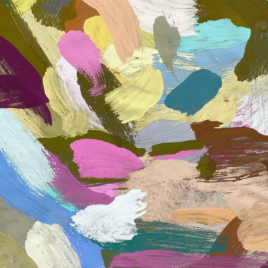 El yapımı tuvale yağlı boya. Soyut sanat dokusu. Renkli doku. Modern sanat eserleri. Yağlı boya darbeleri. Fırça darbeleri. Modern sanat. Çağdaş sanat. Sanatsal tuval.