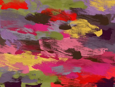 El yapımı tuvale yağlı boya. Soyut sanat dokusu. Renkli doku. Modern sanat eserleri. Yağlı boya darbeleri. Fırça darbeleri. Modern sanat. Çağdaş sanat. Sanatsal tuval.  