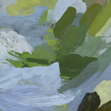 Tuval el yapımı yağlıboya. Renkli doku. Fırça darbeleri.